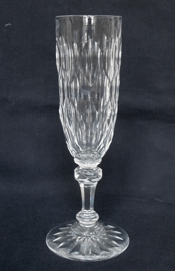 Detail — Baccarat crystal champagne flute, Juvisy pattern