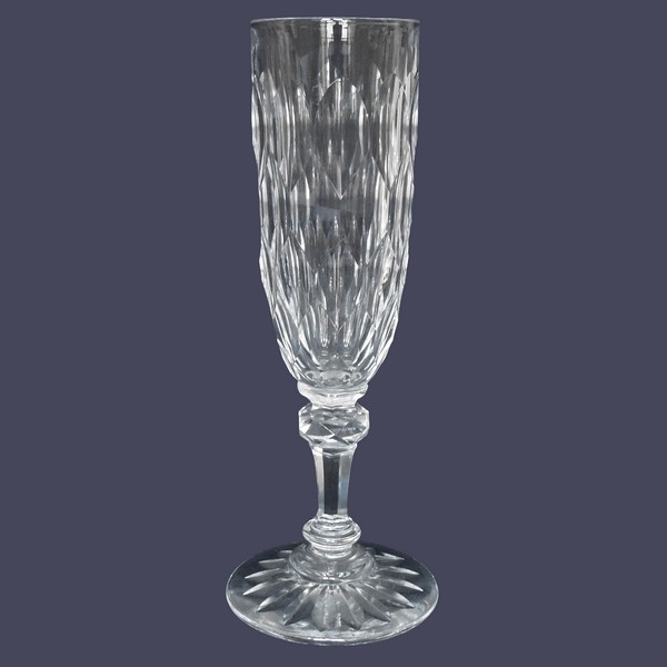 Flûte à champagne en cristal de Baccarat, modèle Juvisy (service officiel de l'Elysée)