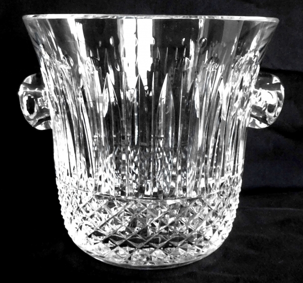 Detail — St Louis crystal ice bucket for champagne, Tommy pattern - signed