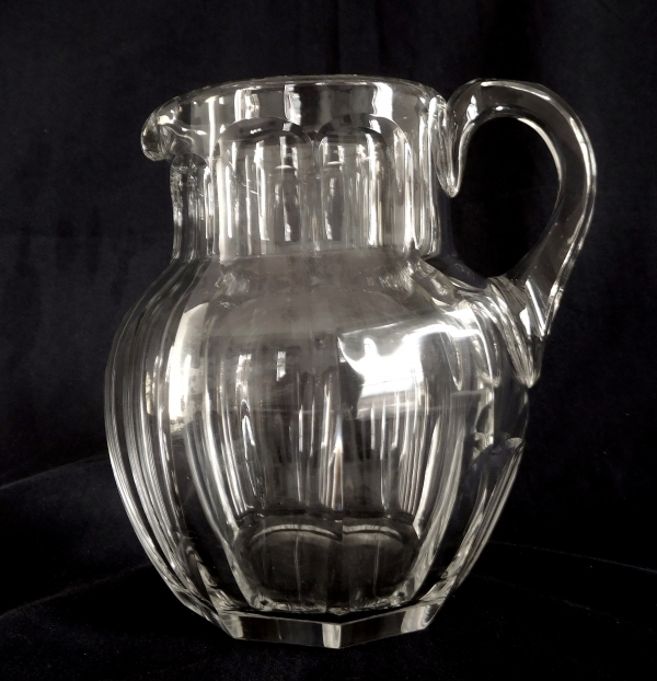 Detail — Baccarat crystal water pitcher, Malmaison pattern - 16cm