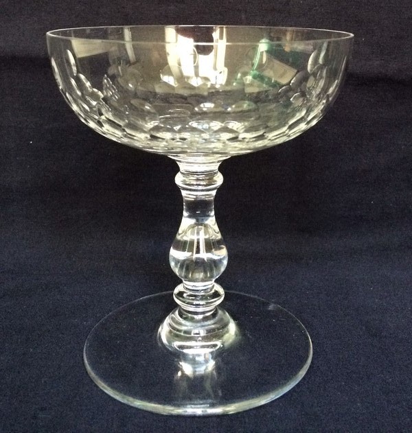 Detail — Baccarat crystal champagne glass, Richelieu pattern