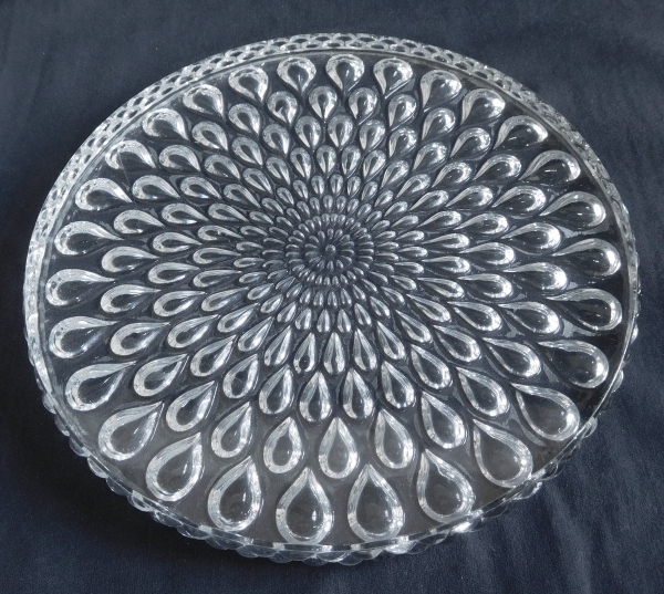 Détail — Dessous de plat en cristal de Baccarat, modèle Gouttes d'eau - signé