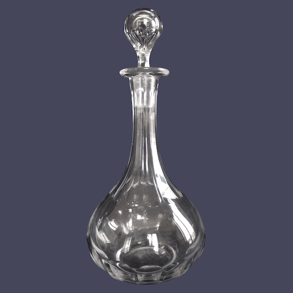 Carafe à vin en cristal de Baccarat taillé, époque XIXe vers 1850 - 27cm