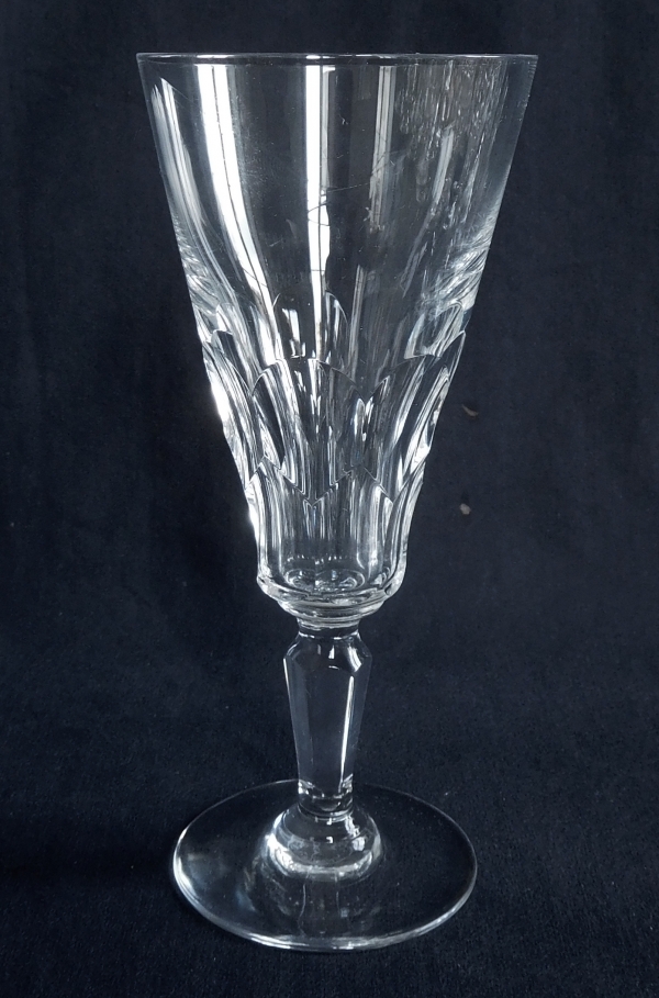 Detail — Baccarat crystal champagne flute, Belle de France pattern - signed