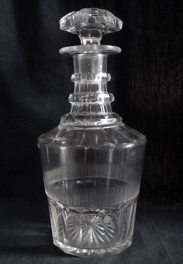 Detail — Baccarat crystal wine decanter, circa 1850