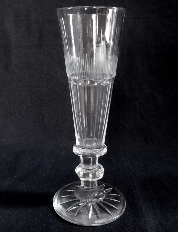 Detail — Baccarat crystal champagne flute, circa 1850