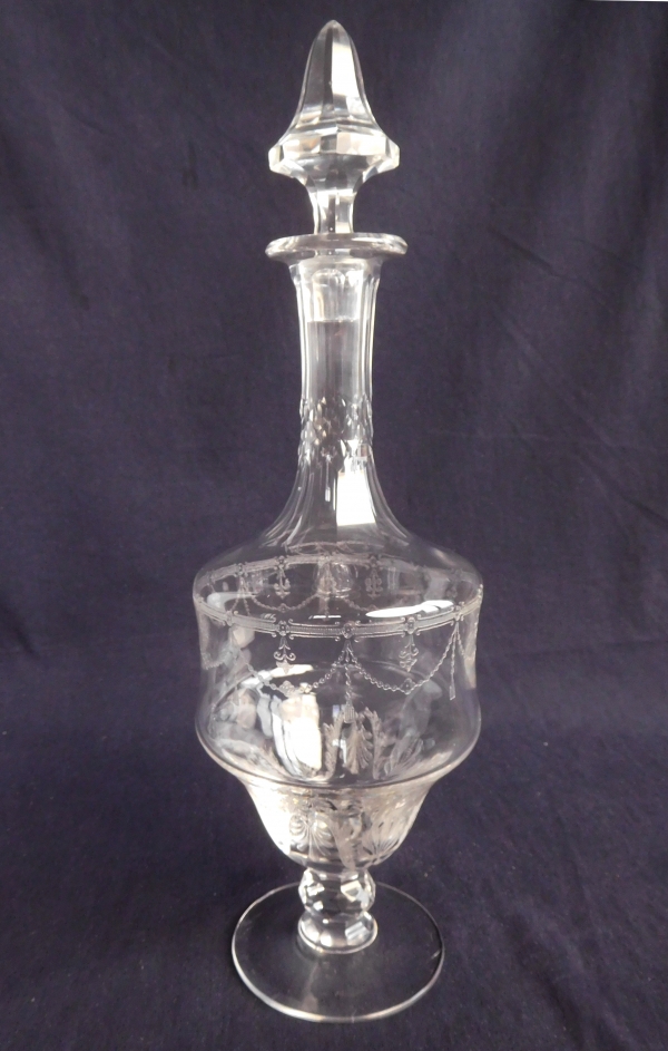 Détail — Carafe à vin en cristal de St Louis, modèle Anvers - 34,5cm