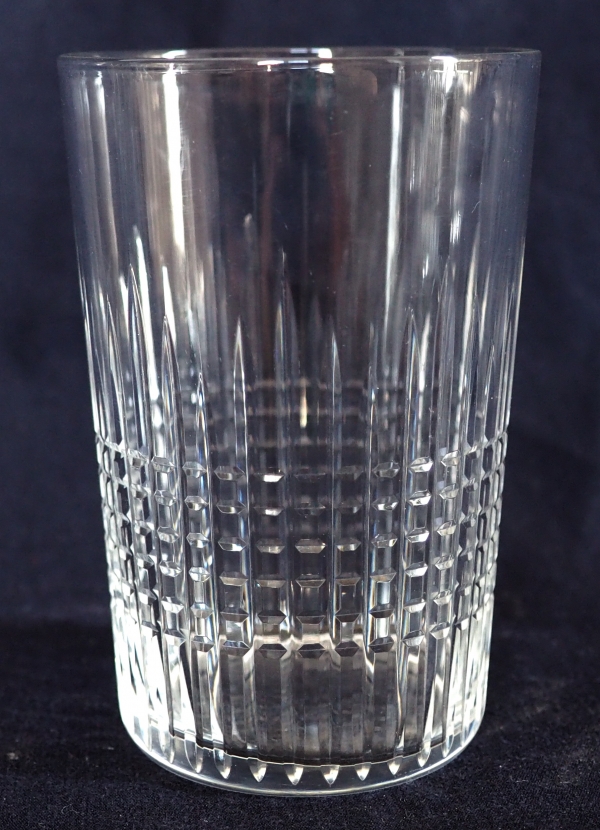 Detail — Baccarat cristal water / scotch or sherry gobelet, Nancy pattern - signed - 10cm