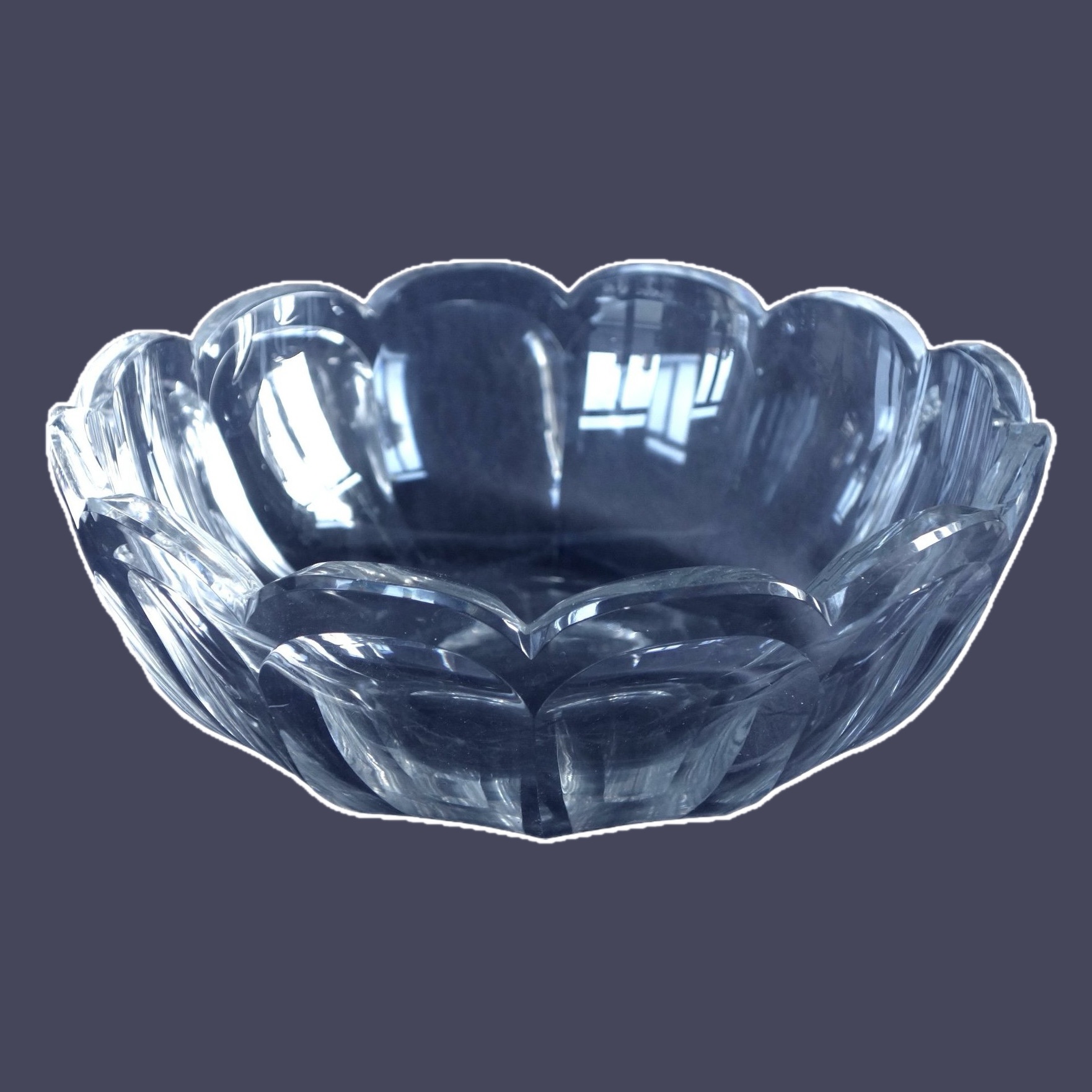 Saladier en cristal de Baccarat taillé, modèle Harcourt Malmaison