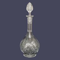 Carafe à vin en cristal taillé de St Louis, modèle Gavarni - signée