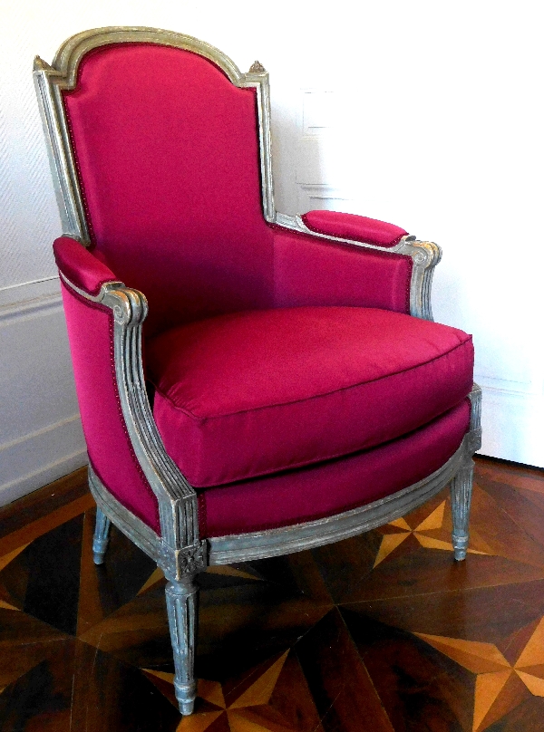Detail — Louis XVI bergère stamped Martin Delaporte - late 18th century