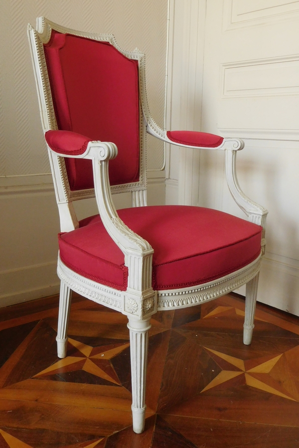 Detail — Henri Jacob : Louis XVI cabriolet armchair - stamped