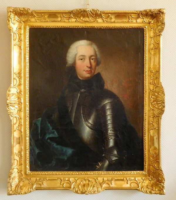 Detail — Baziray : portrait of a French aristocrat, Knight of Malta - signed & dated 1738