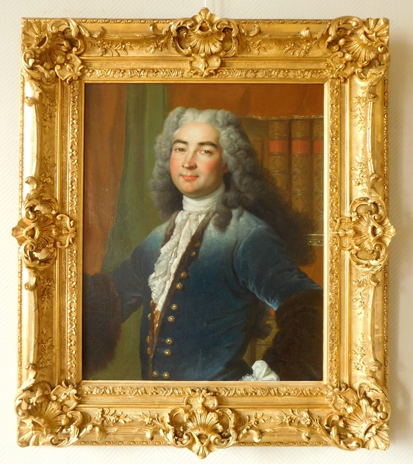 Detail — 18th century French school, portrait of an aristocrat - 92cm x 106cm