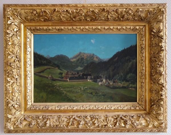 Détail — Ernest Victor Hareux : le Monastère de la Grande Chartreuse - école Dauphinoise du XIXe siècle