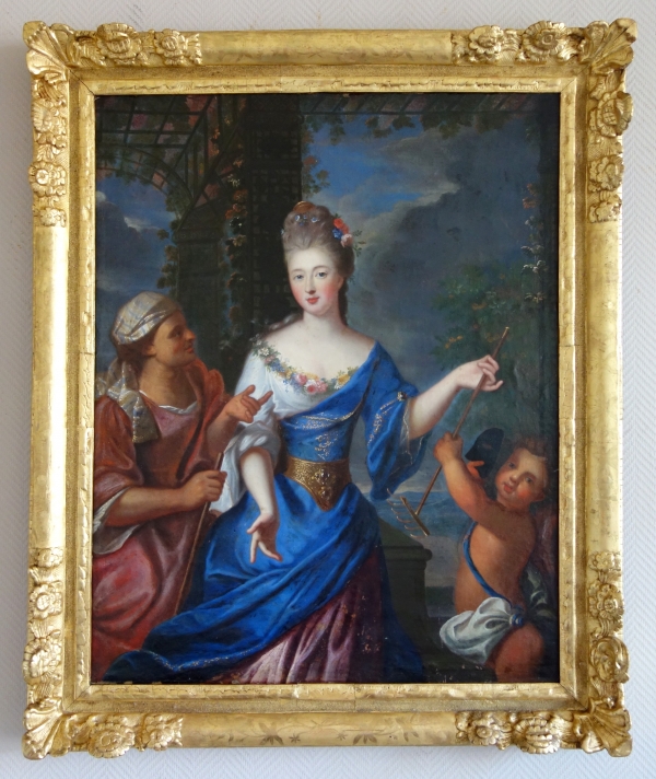 Détail — Pierre Gobert : portrait de la Princesse de Conti en Vertumne et Pomone - huile sur toile 93cm x 75cm