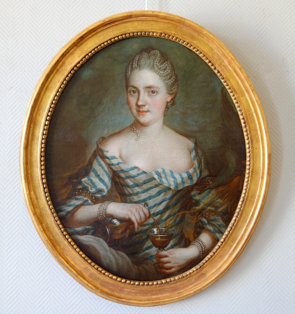 Détail — Ecole Française du XVIIIe siècle, portrait d'une sorcière ou empoisonneuse - ésotérique