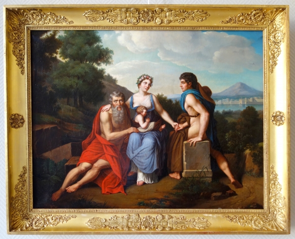 Detail — Early 19th century French school : 3 stages of life after Francois Gerard - Empire painting