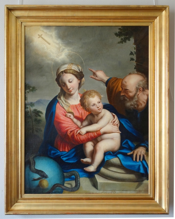 Détail — Sainte Famille et allégorie de la Rédemption, école française, suiveur de Mignard