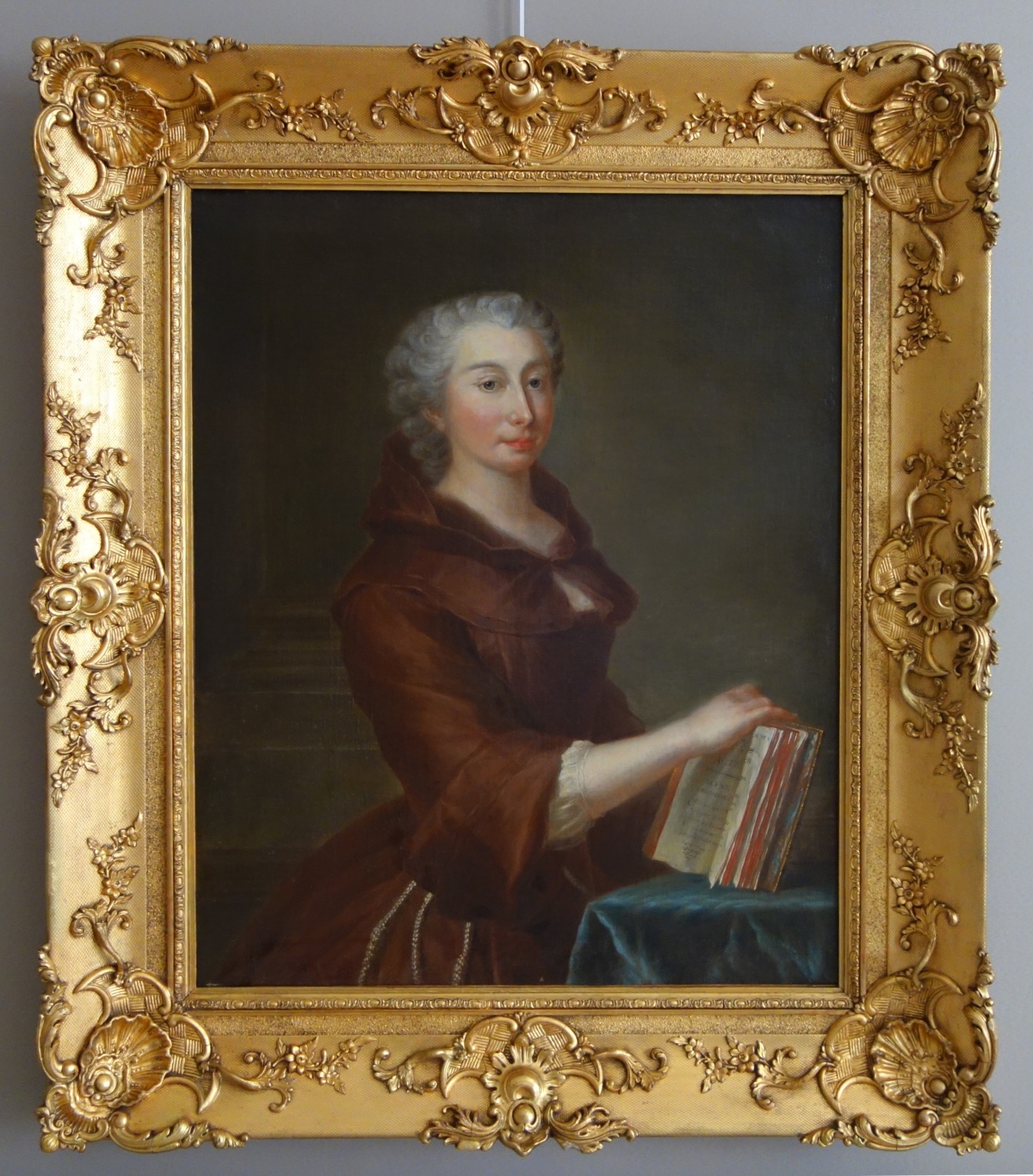 Détail — Ecole Française du XVIIIe siècle, portrait d'une fausse dévote, suiveur de Nattier