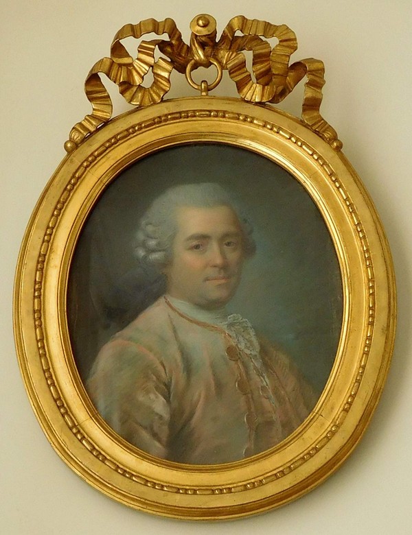 Detail — Pair of portraits, pastels, 18th century, P. Lion de Dinant